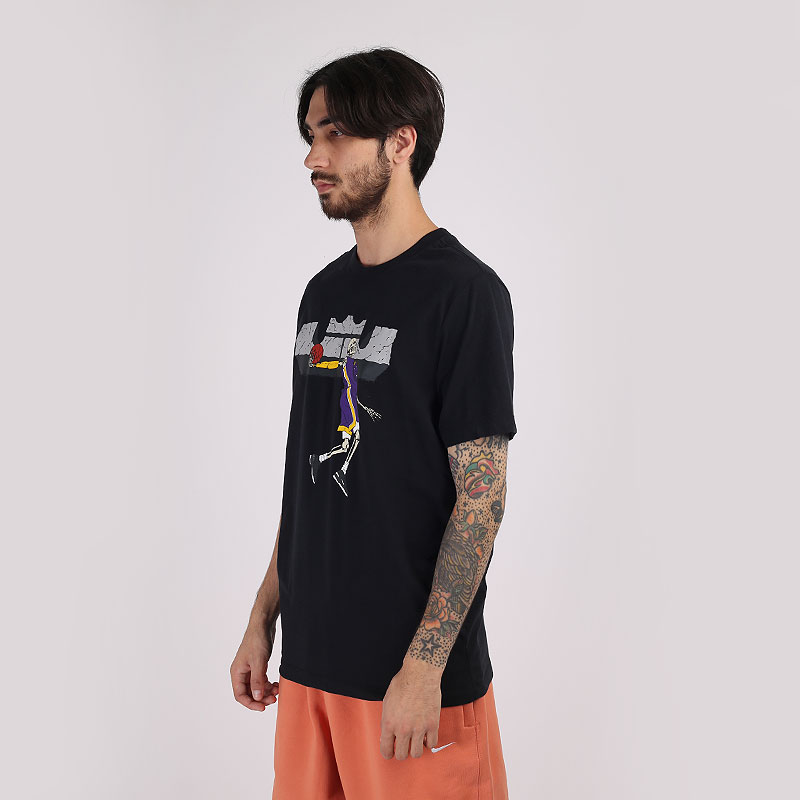 мужская черная футболка Nike Dri-FIT LeBron Logo Basketball T-Shirt CV1048-011 - цена, описание, фото 2